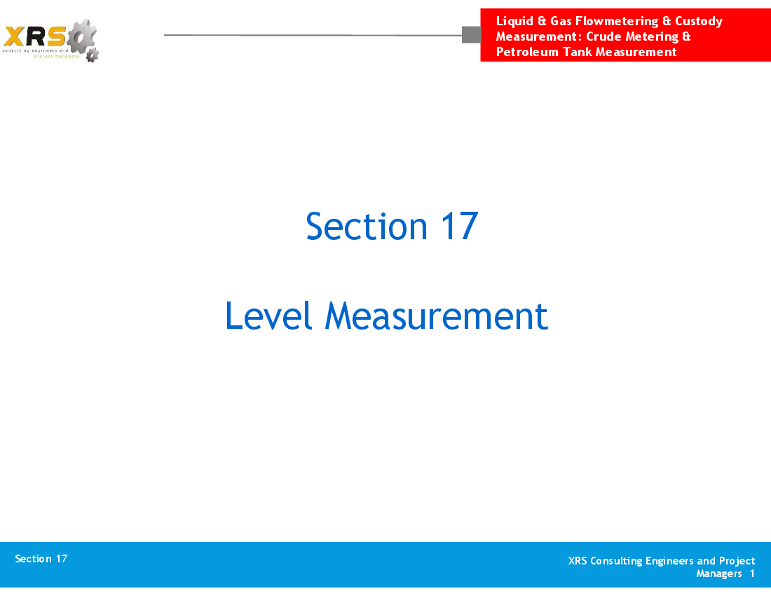 Liquid & Gas Flow - Level Measurement (88-slide PPT PowerPoint presentation (PPT)) Preview Image