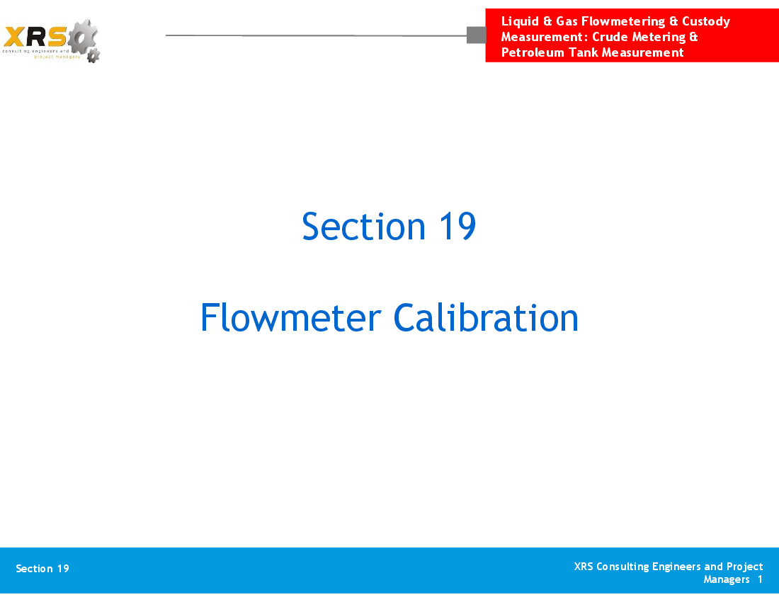 Liquid & Gas Flow - Flowmeter Calibration (32-slide PowerPoint presentation (PPT)) Preview Image
