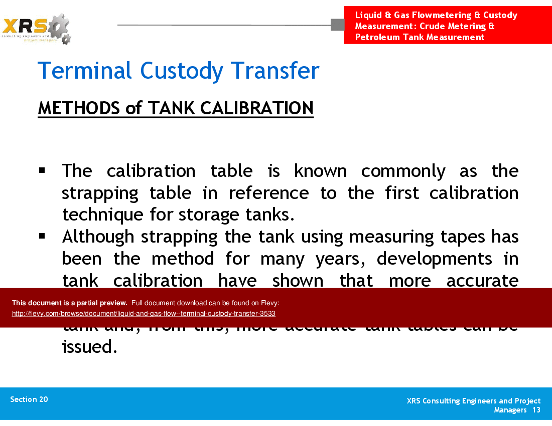 Liquid & Gas Flow - Terminal Custody Transfer (52-slide PowerPoint presentation (PPT)) Preview Image