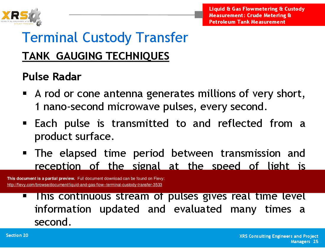 Liquid & Gas Flow - Terminal Custody Transfer (52-slide PPT PowerPoint presentation (PPT)) Preview Image