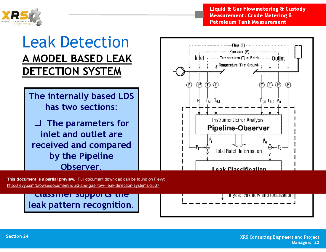 Liquid & Gas Flow - Leak Detection Systems (78-slide PowerPoint presentation (PPT)) Preview Image