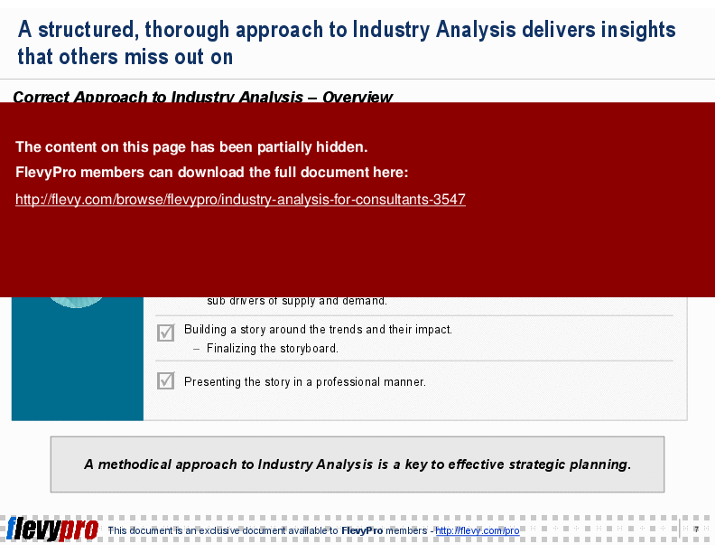 This is a partial preview of Industry Analysis for Consultants (19-slide PowerPoint presentation (PPT)). Full document is 19 slides. 