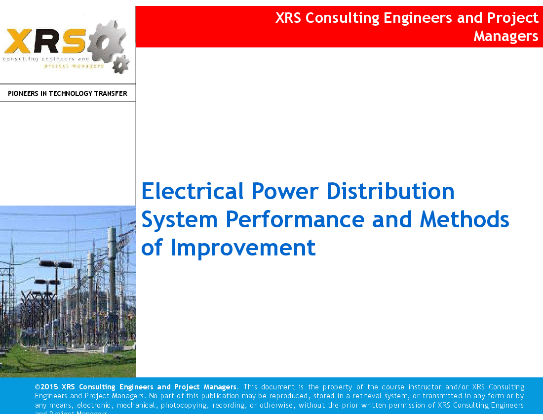 Power Distribution - Electrical Distribution Network Content
