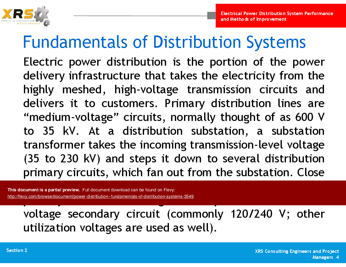 This is a partial preview of Power Distribution - Fundamentals of Distribution Systems (84-slide PowerPoint presentation (PPTX)). Full document is 84 slides. 