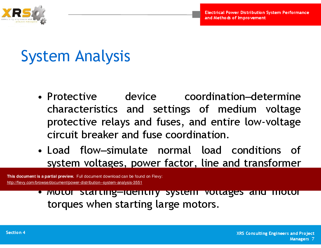 Power Distribution - System Analysis (46-slide PPT PowerPoint presentation (PPTX)) Preview Image