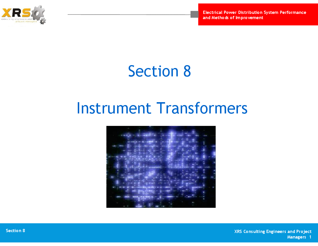 Power Distribution - Instrument Transformers