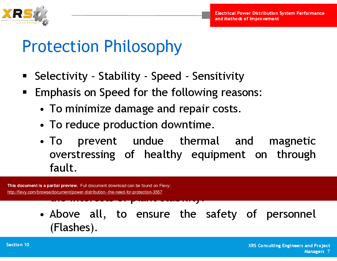 Power Distribution - The Need for Protection (10-slide PPT PowerPoint presentation (PPTX)) Preview Image