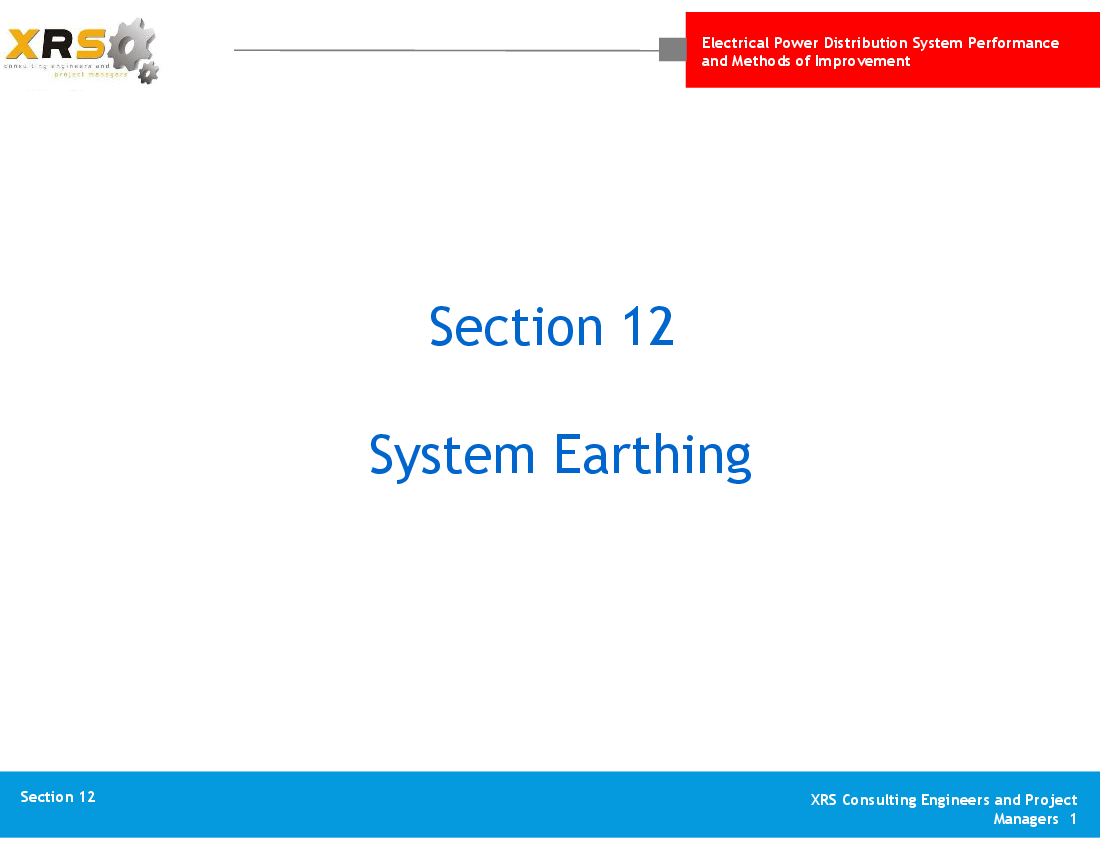 Power Distribution - System Earthing (26-slide PPT PowerPoint presentation (PPTX)) Preview Image