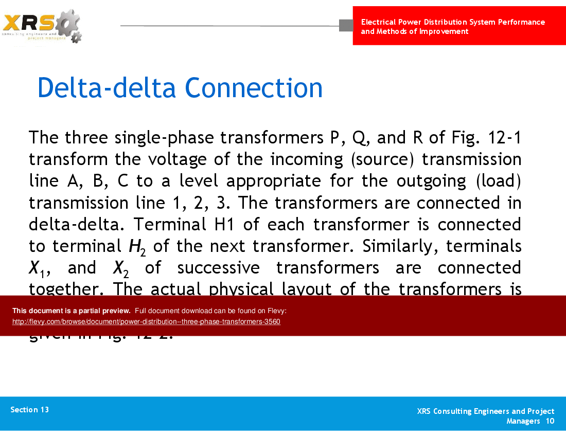 Power Distribution - Three-Phase Transformers (110-slide PPT PowerPoint presentation (PPTX)) Preview Image