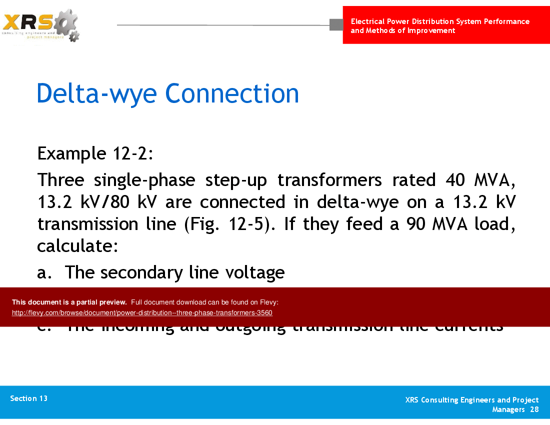 Power Distribution - Three-Phase Transformers (110-slide PPT PowerPoint presentation (PPTX)) Preview Image