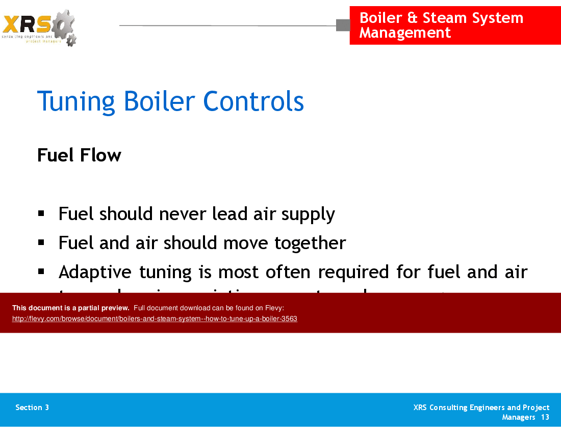 This is a partial preview of Boilers & Steam System - How to Tune up a Boiler. Full document is 20 slides. 