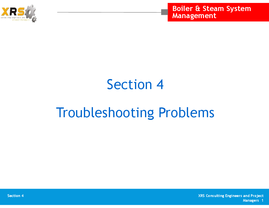 Boilers & Steam System - Troubleshooting Problems