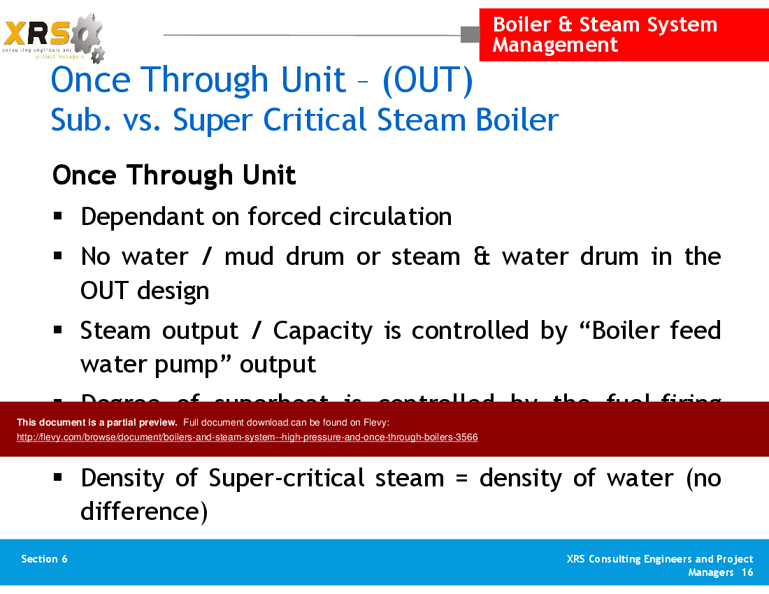 Boilers & Steam System - High Pressure & Once Through Boilers (21-slide PPT PowerPoint presentation (PPTX)) Preview Image
