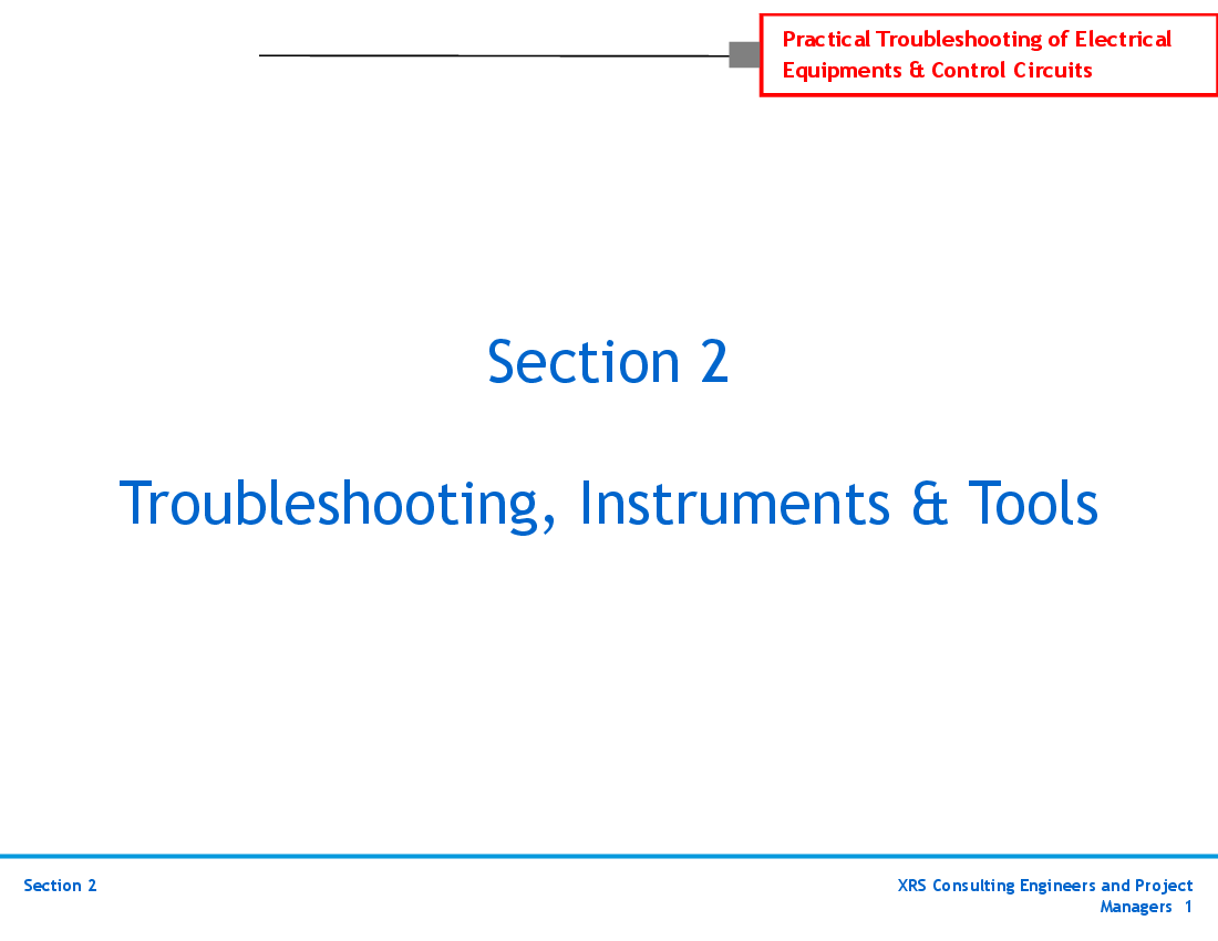 Electrical Troubleshooting - Instruments and Tools (42-slide PPT PowerPoint presentation (PPTX)) Preview Image