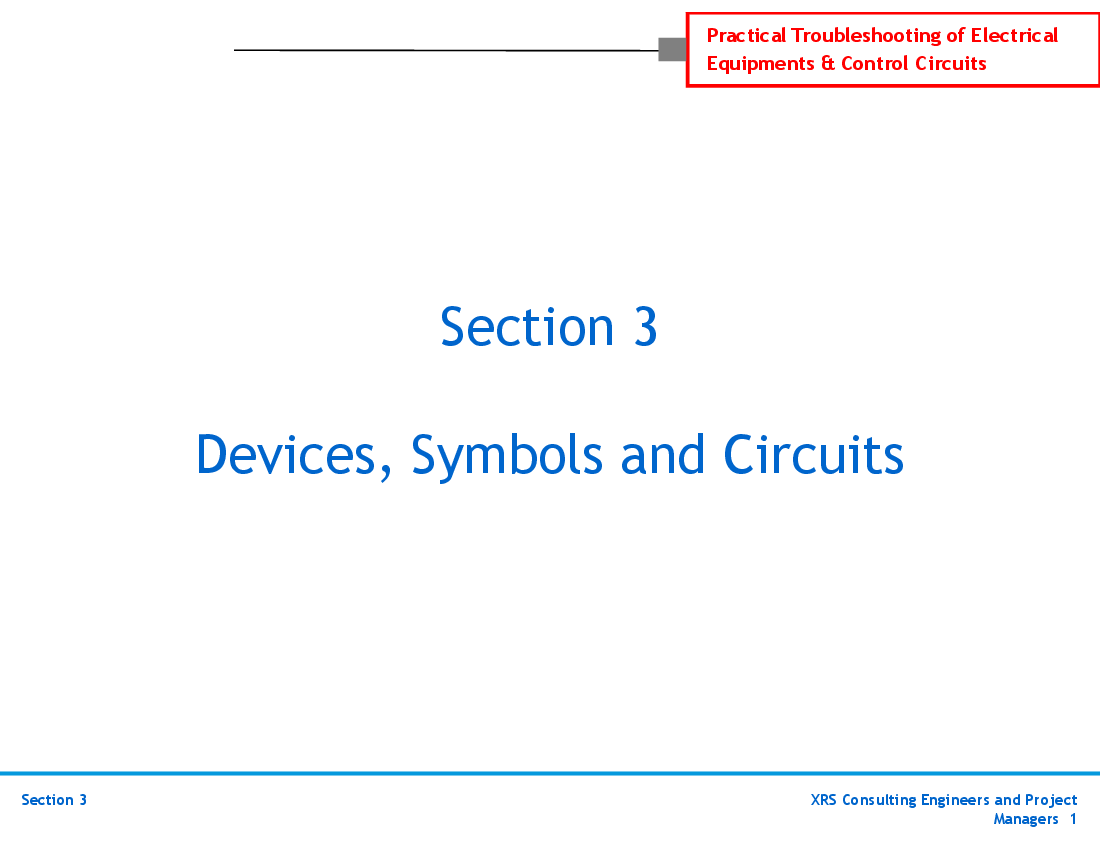 Electrical Troubleshooting - Devices, Symbols, and Circuits