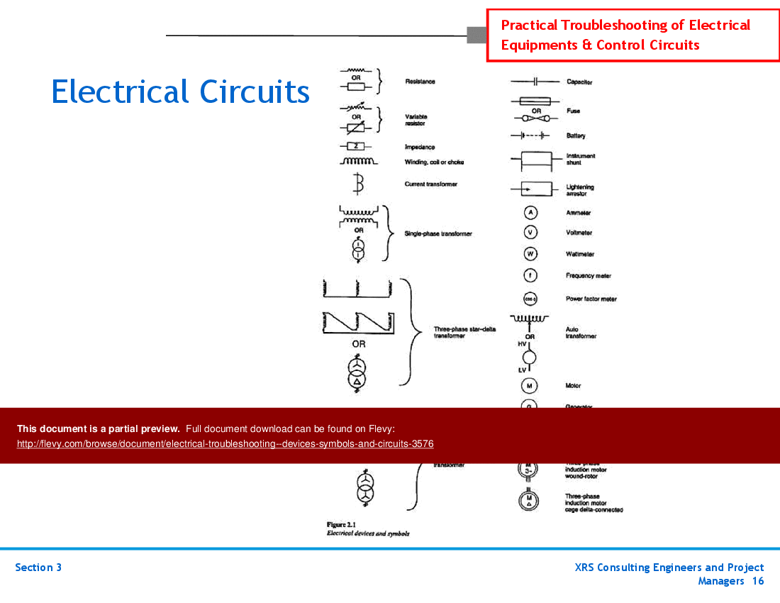 Electrical Troubleshooting - Devices, Symbols, and Circuits (96-slide PPT PowerPoint presentation (PPTX)) Preview Image