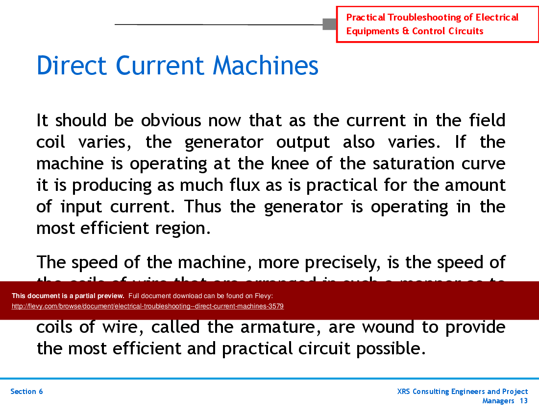 This is a partial preview of Electrical Troubleshooting - Direct Current Machines (54-slide PowerPoint presentation (PPTX)). Full document is 54 slides. 