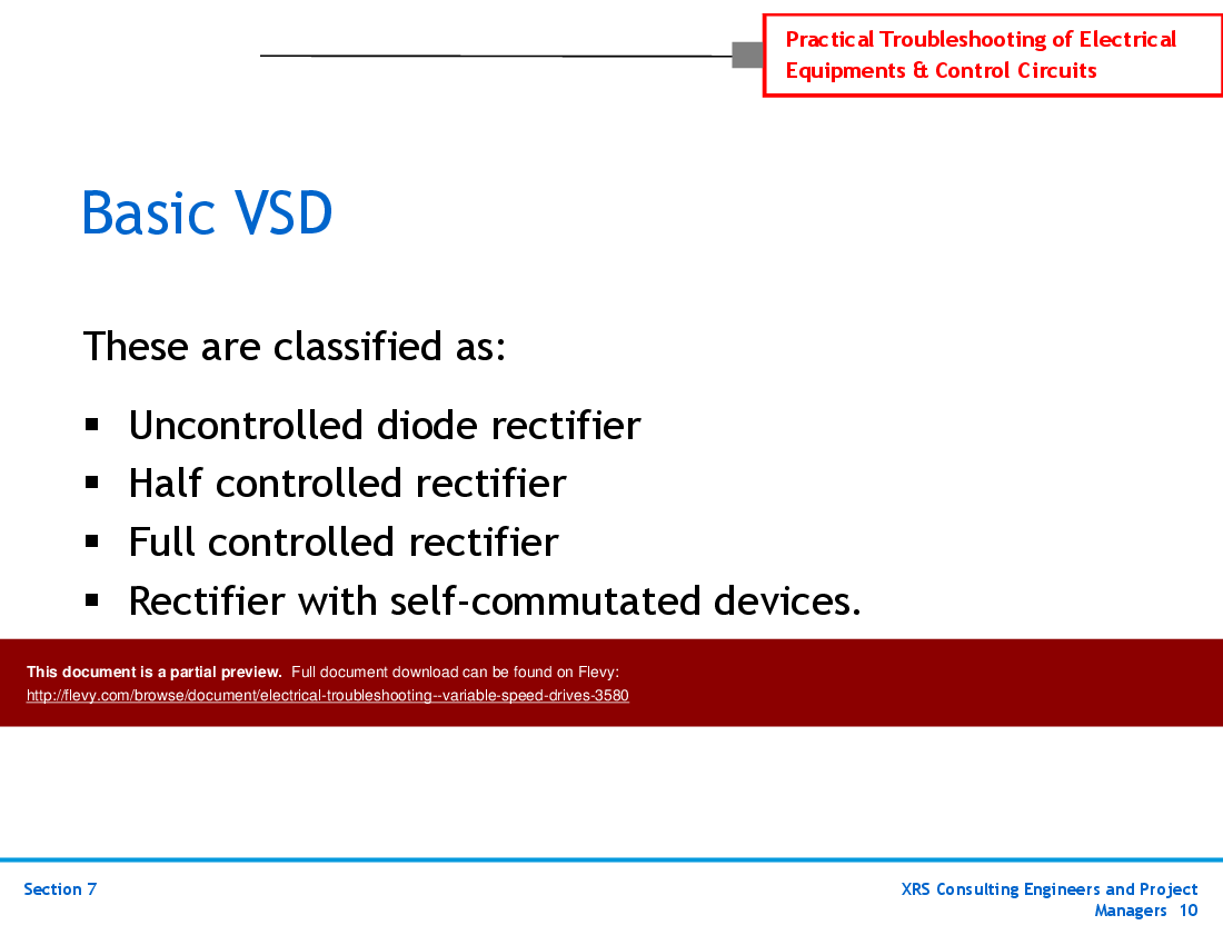 Electrical Troubleshooting - Variable Speed Drives (332-slide PowerPoint presentation (PPTX)) Preview Image