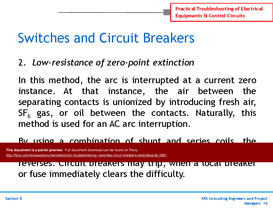 Electrical Troubleshooting - Switches, Circuit Breakers, Switchboards (58-slide PPT PowerPoint presentation (PPTX)) Preview Image