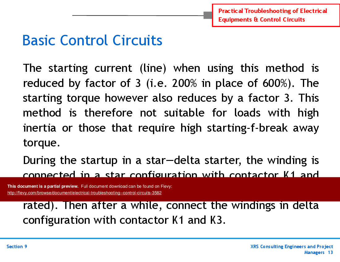 Electrical Troubleshooting - Control Circuits (88-slide PowerPoint presentation (PPTX)) Preview Image