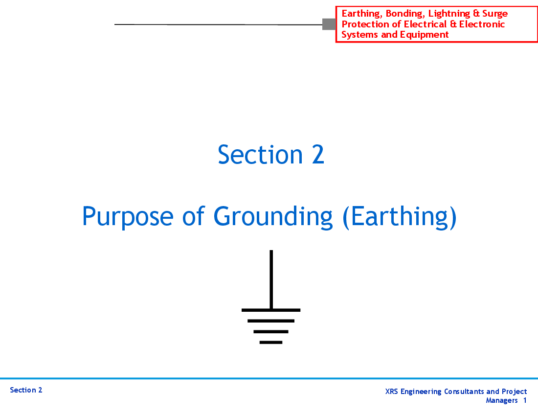 Grounding & Lightning Protection - Grounding (Earthing)