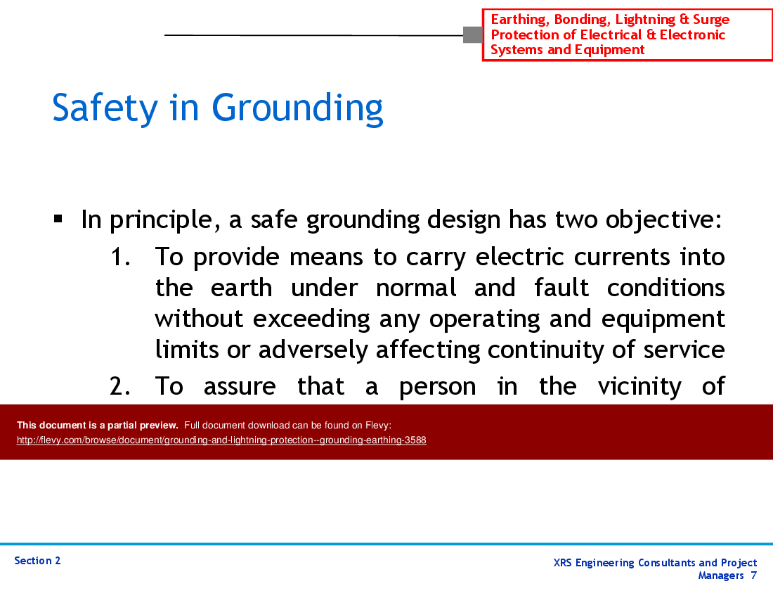 This is a partial preview of Grounding & Lightning Protection - Grounding (Earthing) (92-slide PowerPoint presentation (PPT)). Full document is 92 slides. 