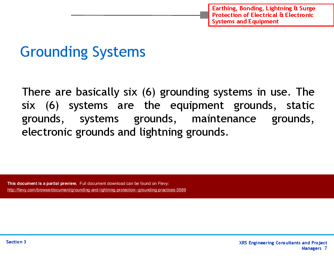 This is a partial preview of Grounding & Lightning Protection - Grounding Practices (38-slide PowerPoint presentation (PPT)). Full document is 38 slides. 