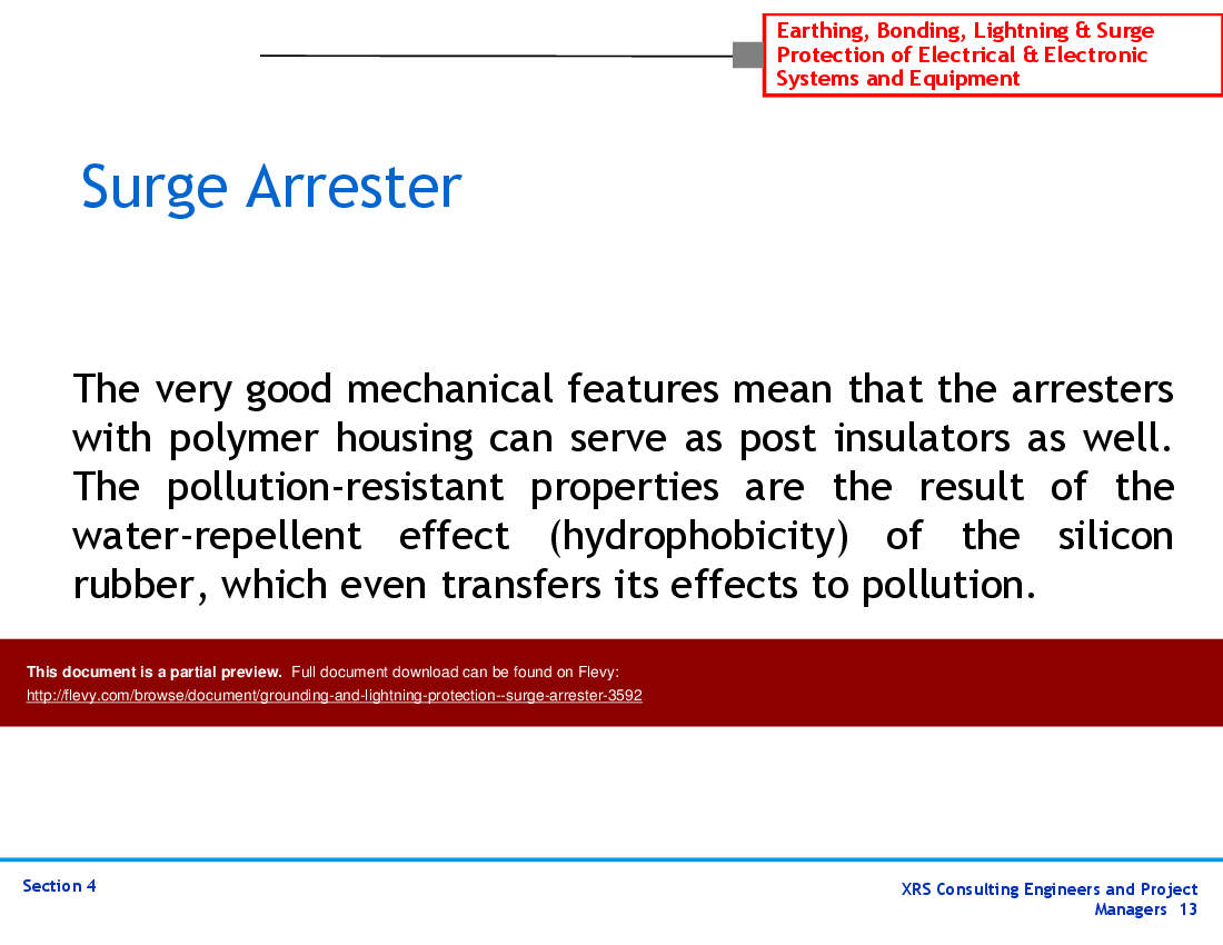 This is a partial preview of Grounding & Lightning Protection - Surge Arrester (36-slide PowerPoint presentation (PPT)). Full document is 36 slides. 