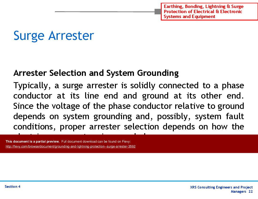 Grounding & Lightning Protection - Surge Arrester (36-slide PPT PowerPoint presentation (PPT)) Preview Image