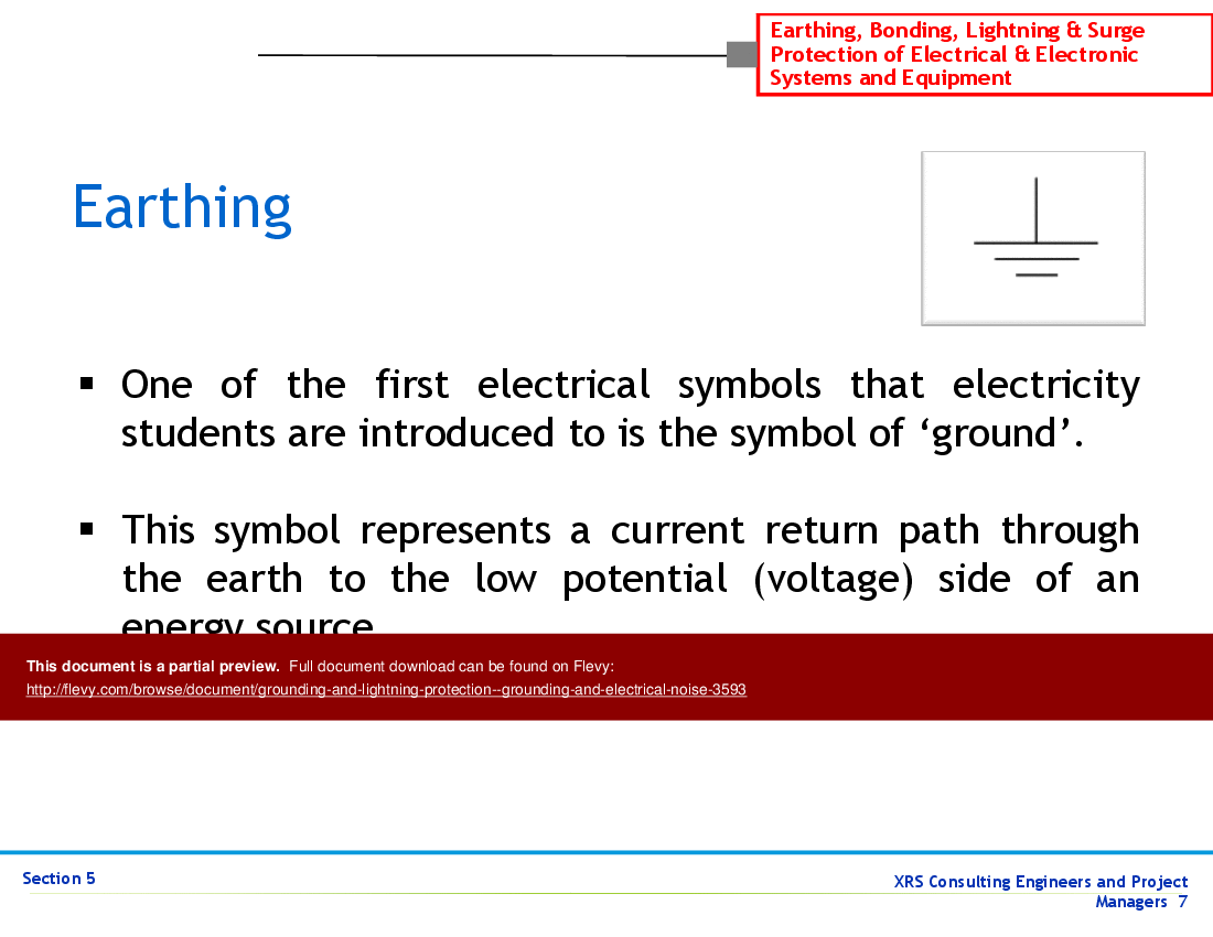 This is a partial preview of Grounding & Lightning Protection - Grounding & Electrical Noise (24-slide PowerPoint presentation (PPT)). Full document is 24 slides. 