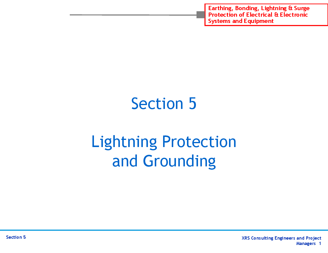 Grounding & Lightning Protection - Lightning Protection