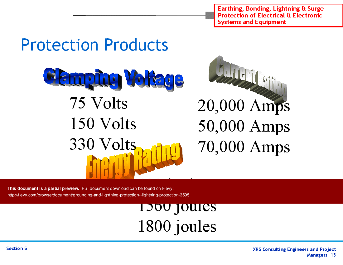 This is a partial preview of Grounding & Lightning Protection - Lightning Protection (30-slide PowerPoint presentation (PPT)). Full document is 30 slides. 