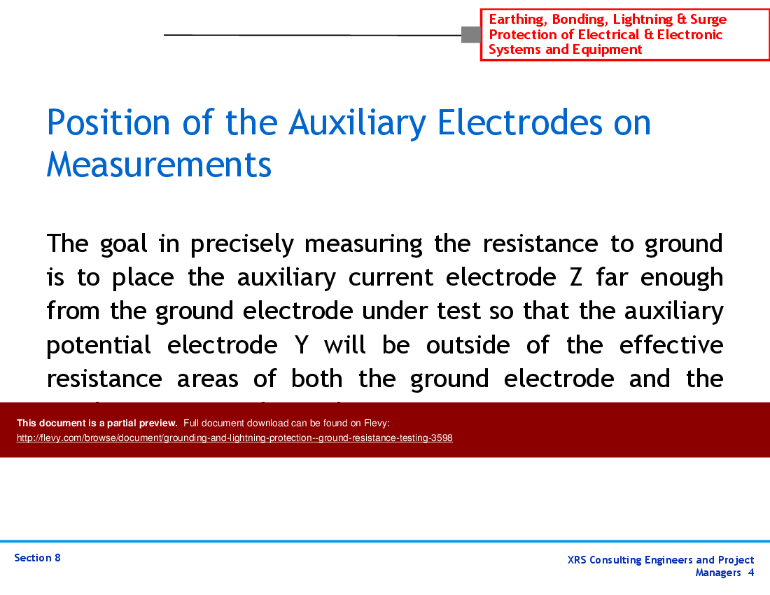 This is a partial preview of Grounding & Lightning Protection - Ground Resistance Testing (36-slide PowerPoint presentation (PPT)). Full document is 36 slides. 