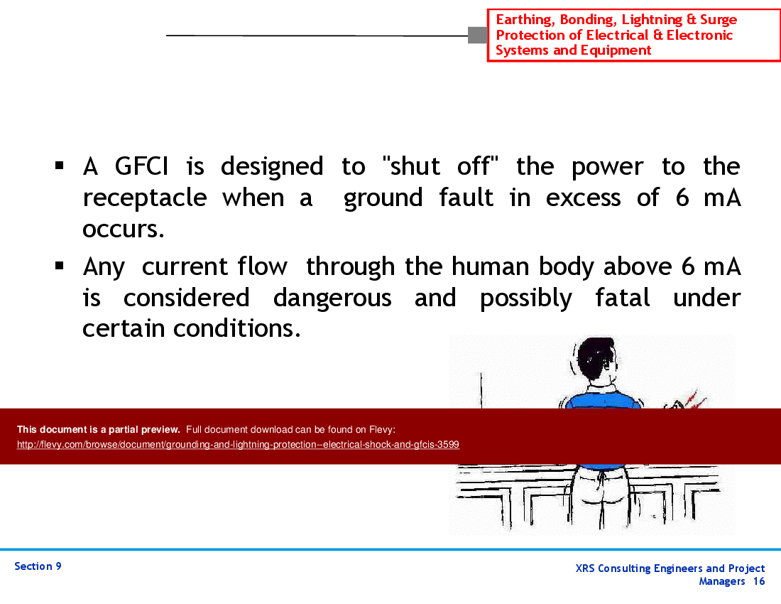 Grounding & Lightning Protection - Electrical Shock & GFCIs (50-slide PPT PowerPoint presentation (PPT)) Preview Image