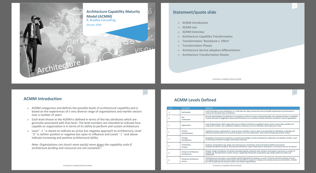 Architecture Capability Maturity Model ACMM (9-slide PPT PowerPoint presentation (PPTX)) Preview Image