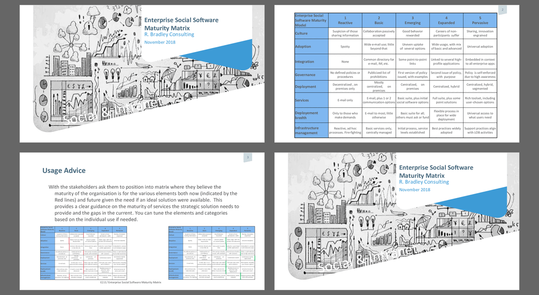 Enterprise Social Software / Enterprise 2.0 Maturity Matrix (4-slide PPT PowerPoint presentation (PPTX)) Preview Image