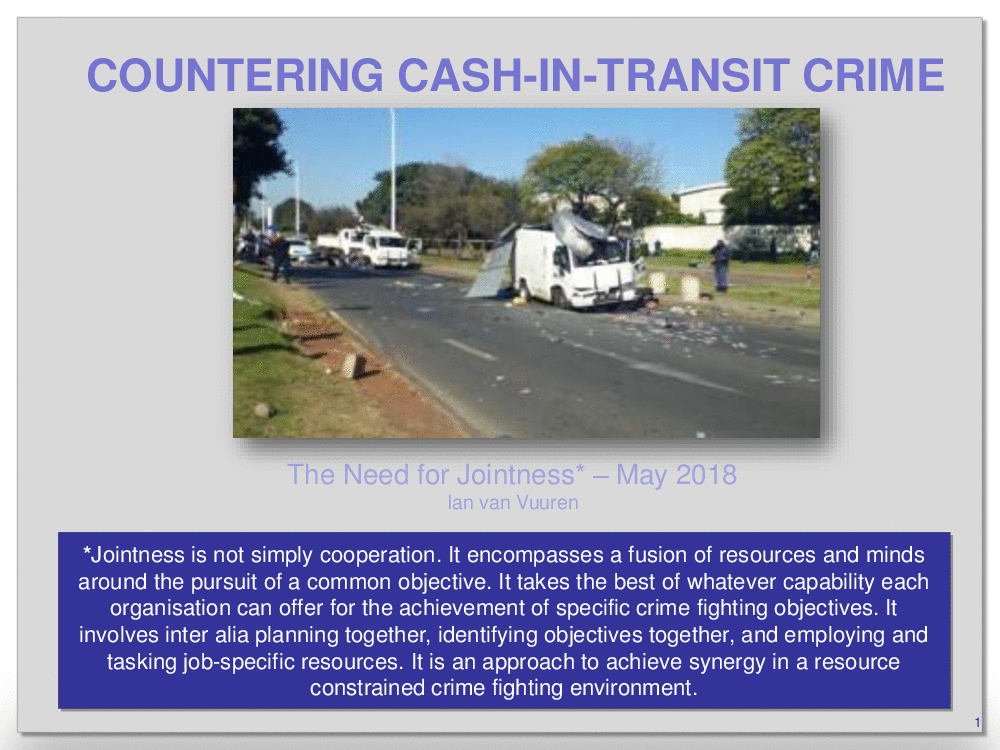 Countering Cash in Transit Attacks (30-page PDF document) Preview Image