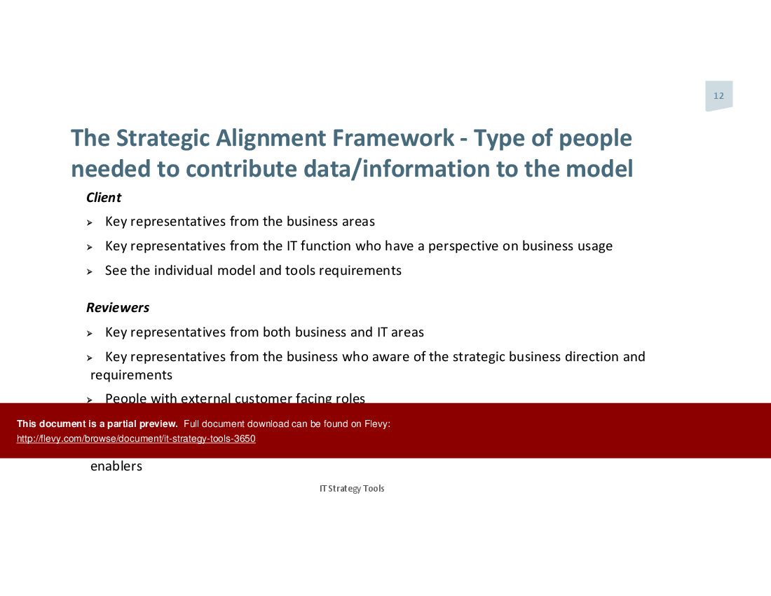 This is a partial preview of IT Strategy Tools (83-slide PowerPoint presentation (PPTX)). Full document is 83 slides. 