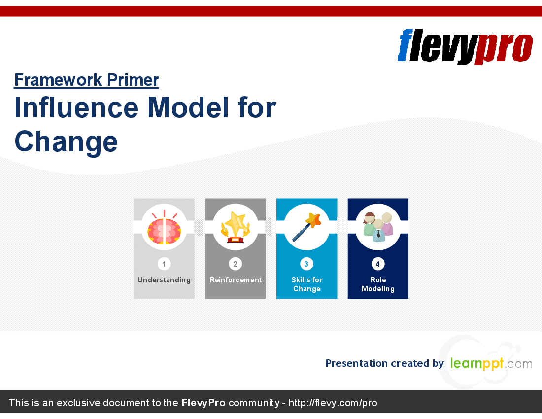 This is a partial preview of Influence Model for Change (23-slide PowerPoint presentation (PPT)). Full document is 23 slides. 