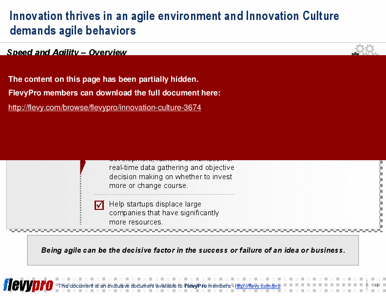 This is a partial preview of Innovation Culture (22-slide PowerPoint presentation (PPT)). Full document is 22 slides. 