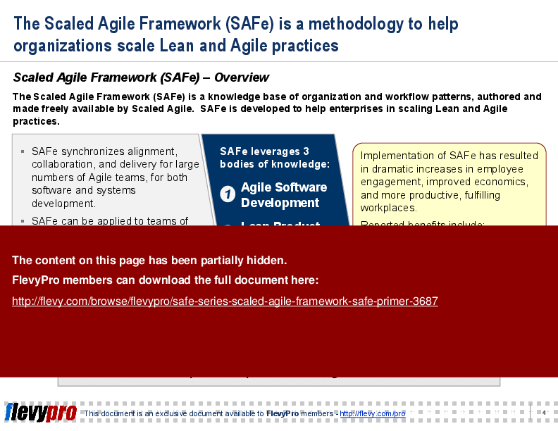 SAFe Series: Scaled Agile Framework (SAFe) Primer (28-slide PPT PowerPoint presentation (PPT)) Preview Image