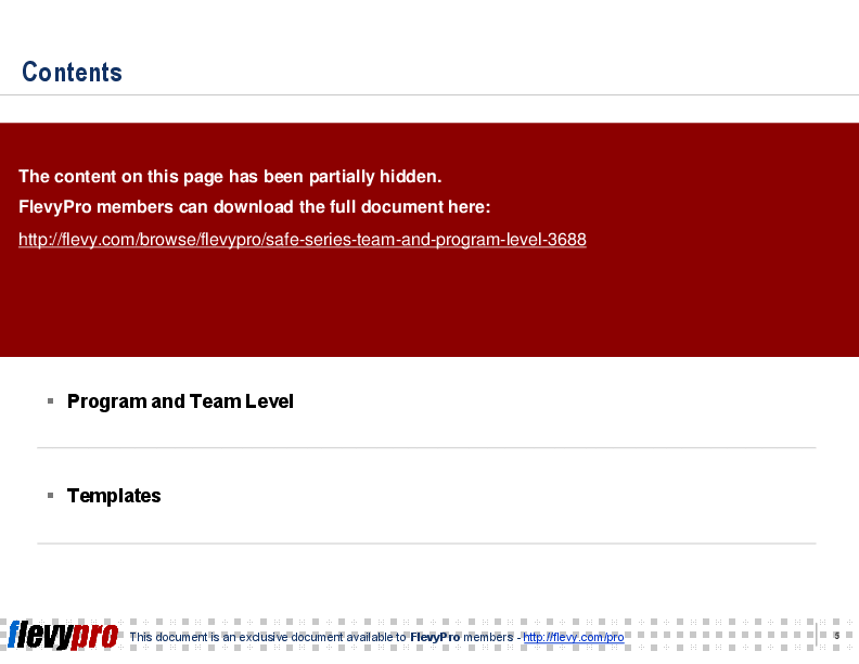 SAFe Series: Team and Program Level (27-slide PPT PowerPoint presentation (PPT)) Preview Image