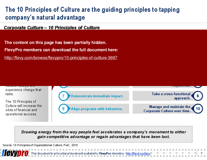 This is a partial preview of 10 Principles of Culture. Full document is 30 slides. 