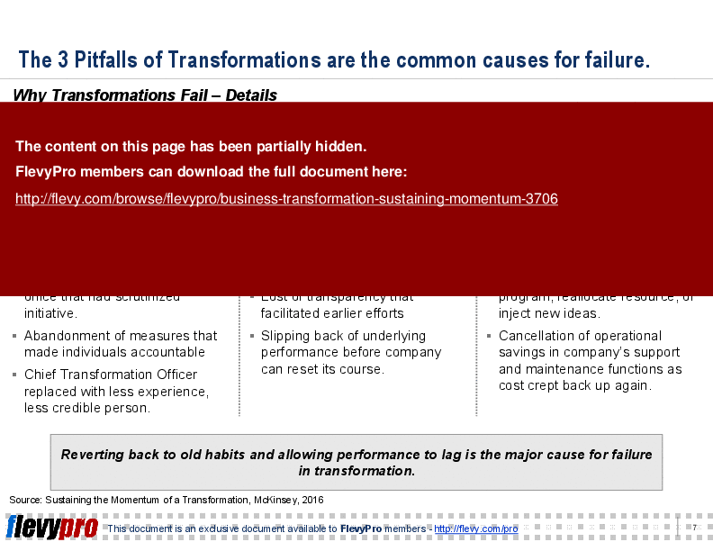 Business Transformation: Sustaining Momentum (22-slide PPT PowerPoint presentation (PPT)) Preview Image