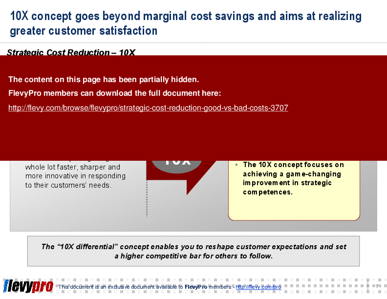 Strategic Cost Reduction: Good vs. Bad Costs (23-slide PPT PowerPoint presentation (PPT)) Preview Image