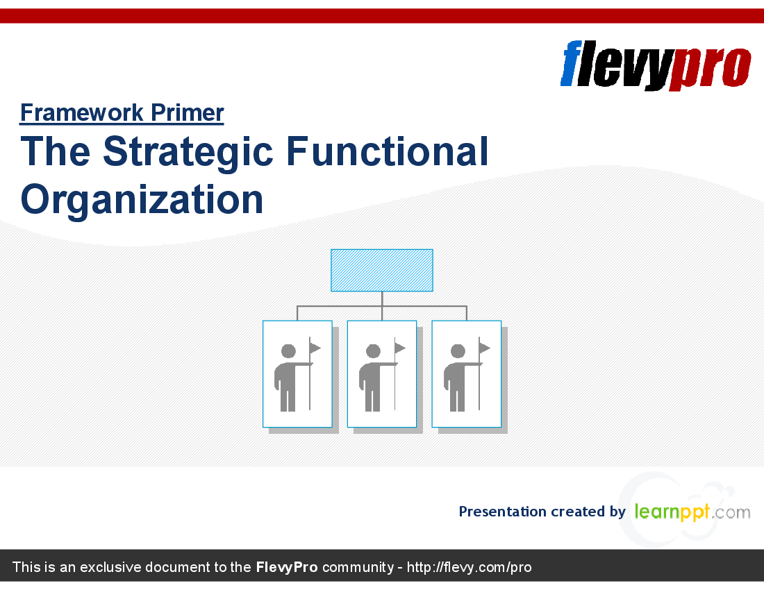 This is a partial preview of The Strategic Functional Organization. Full document is 28 slides. 