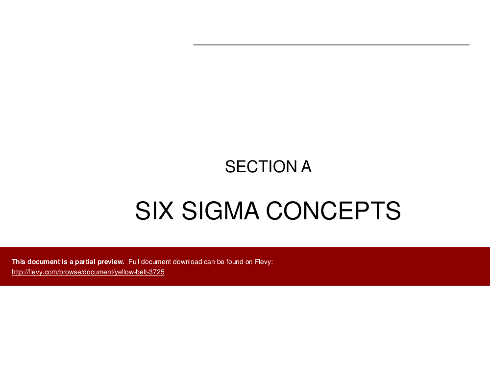 This is a partial preview of Lean Six Sigma Yellow Belt (61-page PDF document). Full document is 61 pages. 