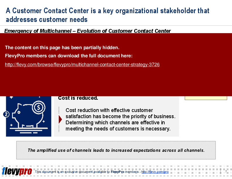 This is a partial preview of Multichannel Contact Center Strategy (27-slide PowerPoint presentation (PPT)). Full document is 27 slides. 