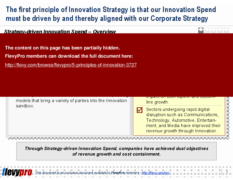 This is a partial preview of 5 Principles of Innovation Strategy (27-slide PowerPoint presentation (PPT)). Full document is 27 slides. 