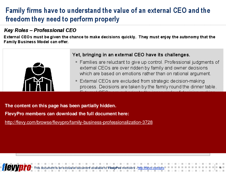 Family Business: Professionalization (26-slide PPT PowerPoint presentation (PPT)) Preview Image